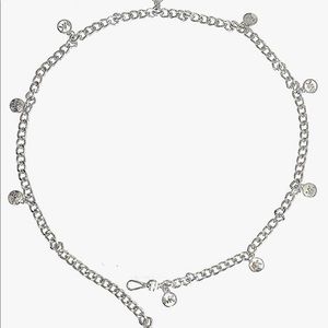 COPY - Michael Kors Womens MK Logo Chain Belt Silver